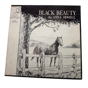Black Beauty Anna Sewell Listening Library Vinyl LP Audiobook Set 33RPM Vintage